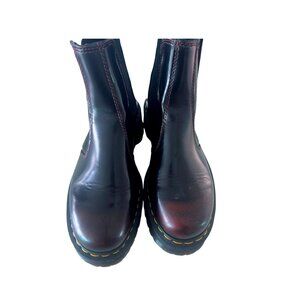 DR MARTENS - Quad Cherry Red Arcadia Chelsea Platform Boots